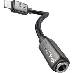 Mcdodo - Audio Adapter (ca-5010) - Lightning Male To Jack 3.5mm Female, Nylon Braided, 0.11m - Black