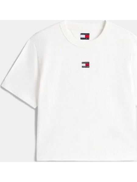 Tommy Jeans Boxy Badge Γυναικείο T-Shirt DW0DW22202-YBL ECRU
