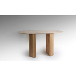 Κονσόλα Irati 604574 MDF με επιφάνεια Matt Stone υψηλής αντοχής 130x78x42 cm Ξύλο Πέτρα
