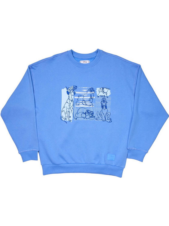 Loungefly Disney: Dogs & Cats Oversized Crewneck Sweatshirt (S)(WDSWC0001S)