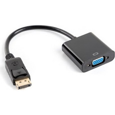Lanberg AD-0002-BK video cable adapter 0.2 m VGA (D-Sub) DisplayPort Black