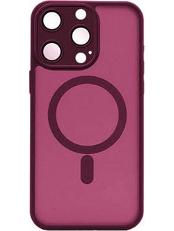 Θήκη Hybrid MagSafe Frosted Back Cover με Προστασία Κάμερας για iPhone 17 - ΜΠΟΡΝΤΩ
