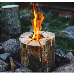 Log Candle Wood Bbq H20Xd15Cm Fs6000010 - BBQ
