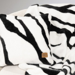 Διακοσμητική Μαξιλαροθήκη Sebra White Nima Home Λευκό 45x45