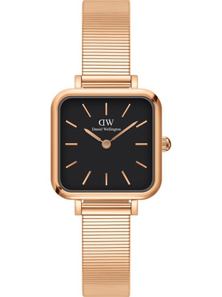 Daniel Wellington Quadro Γυναικείο Ρολόι με Ροζ Χρυσό Μεταλλικό Μπρασελέ DW00100518