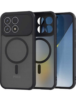 Θήκη Xiaomi Poco F8 Pro Spacecase Hybrid MagSafe Σκληρή Ημιδιάφανη με MagSafe - Black (5905719138455)