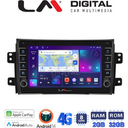 LM Digital Ηχοσύστημα Αυτοκινήτου OEM Fiat Sedici & Suzuki SX4 2005-2013 με Bluetooth / USB / WiFi & GPS LM ZG8446 GPS