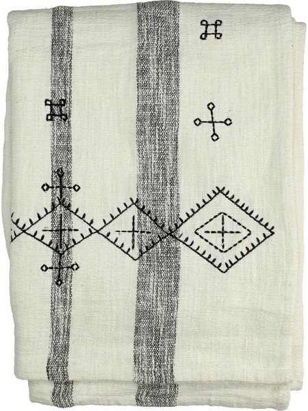 Ριχτάρι ArteLibre Ριγέ Μαύρο Βαμβακερό 130x170cm
