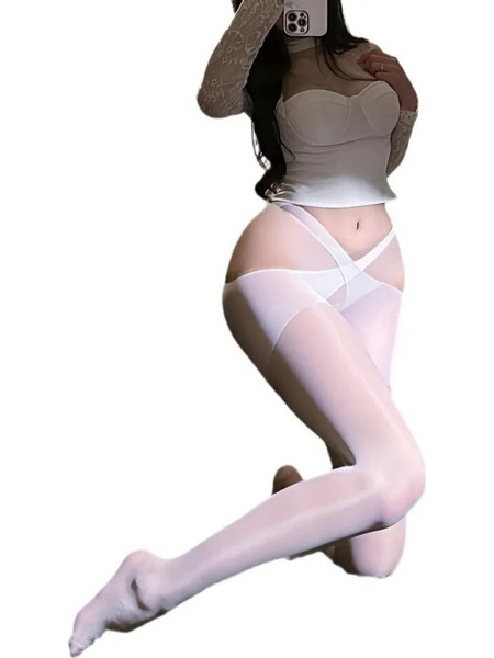 Sexy Silk Fishnet Tights White