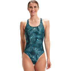 Speedo Allover Digital Powerback Αθλητικό Γυναικείο Μαγιό Ολόσωμο Πολύχρωμο 003509-15892