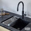 Schock Cristalite Manhattan 30060U-1401 Υποκαθήμενος Νεροχύτης Γρανίτη Ματ Nero 55.6x45.6cm