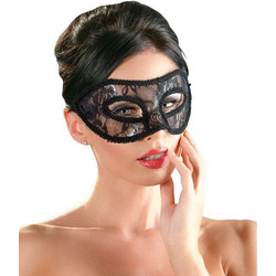 Cottelli Collection Lace - Μαύρη Διάφανη Δαντελωτή Μάσκα Ματιών