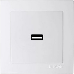 GEYER ΧΩΝΕΥΤΗ ΠΡΙΖΑ ΡΕΥΜΑΤΟΣ ΜE 1 Θύρα USB NILSON ΛΕΥΚΗ 24111080 8697480224884