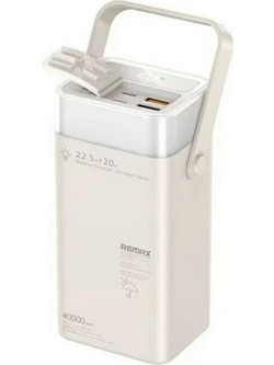 Remax RPP-596 Power Bank 40000mAh με 2 Θύρες USB-A & 2 Θύρες USB-C White