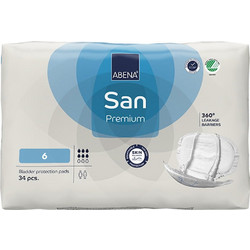 Abena San Premium No6 Σερβιέτες Ακράτειας 6 Σταγόνες 34τμχ