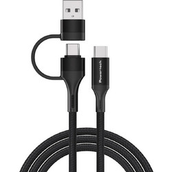 POWERTECH καλώδιο USB & USB-C σε USB-C PTR-0158, PD 60W, copper, 1.5m, μαύρο
