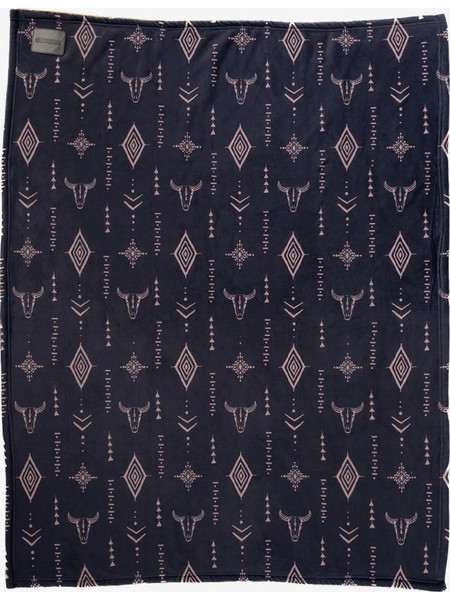 BEE UNUSUAL Men There Is No Place Like Home Super Fleece / Sherpa Throw Blanket 127 X 152 Cm - GRAPHITE VIOLET - HB-231555