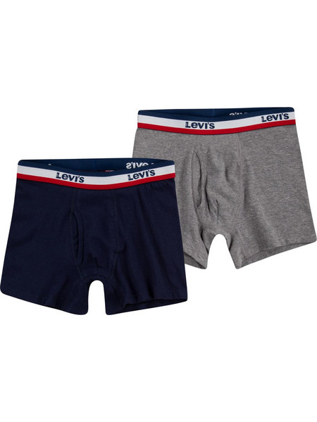 LEVI'S(R) Boys Sportswear Logo Boxer Brief 2-Pack - Grey Heather