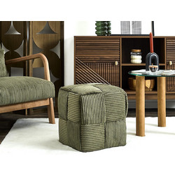 Σκαμπό Πουφ Scott Home Deco Factory με διαστάσεις 36x36x38cm - Green HD0541