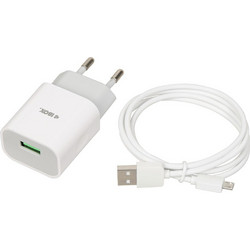 Power charger iBOX C-41 USB 2A, 1 USB port, microUSB cable, White