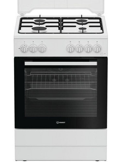 Indesit IS67M4KHW/E Κουζίνα Ηλεκτρική 73lt με Εστίες Αερίου & Ρεύματος 60cm