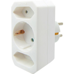 ADAPTOR ΣΟΥΚΟ ΣΕ 2 ΔΙΠΟΛΙΚΑ ΚΑΙ 1 ΣΟΥΚΟ ΑΣΦΑΛΕΙΑΣ GES-012 KFG/HGI (ΣΕΤ ΜΕ 10)