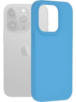 Techsuit Soft Edge Silicone Back Cover Denim Blue (iPhone 15 Pro)