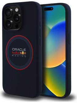 Red Bull Θήκη Silicone Red Ring MagSafe iPhone 15 Pro Max Navy