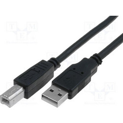 VCom USB 2.0 AM / BM Black - (CU201-B-2.5m)