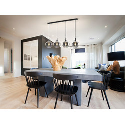 Opaz 614245 Φωτιστικό Οροφής 4 Λαμπτήρες Ματ Μαύρο 19cm Ρυθμιζόμενη Ύψος Dimmable