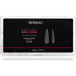 Semilac Accessories Acrylgel Nail Form Στένσιλ Για τα νύχια τύπος Pointed 120 τμχ
