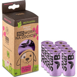Starch Bag STARCHBAG BIO compostable poop bags lilac - 8x15 pcs
