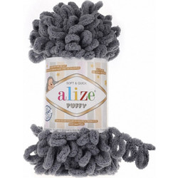 Alize Νήμα Πλεξίματος Συνθετικό Puffy 9m 100gr Γκρι