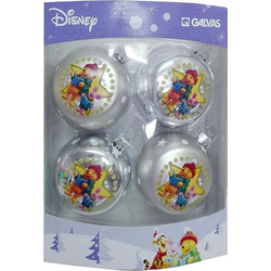 Σετ Μπάλες 4τμχ Winnie the Pooh Silver Δ7,5εκ. Disney 93-3073 - Disney - 93-3073-silver