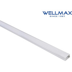 ΠΡΟΦΙΛ ΑΛΟΥΜΙΝΙΟΥ ΕΠΙΤΟΙΧΟ ΓΙΑ ΤΑΙΝΙΕΣ LED 18.5mm ΜΕ ΟΠΑΛ ΚΑΛΥΜΜΑ L=2m ΚΑΙ ΕΞΑΡΤΗΜΑΤΑ WELLMAX