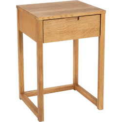 Andrea House - Κομοδίνο Με 1 Συρτάρι Modern Oak Wood