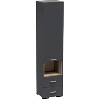 Βιτρίνα-στήλη Toscana pakoworld σε ανθρακί απόχρωση 50x42x222.5εκ