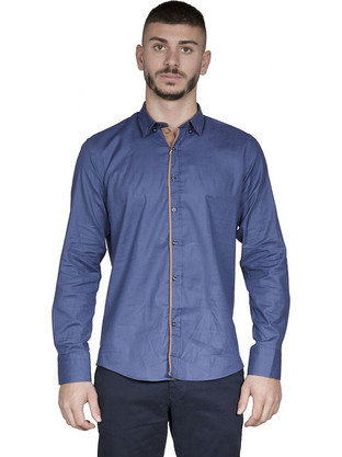 Senior Ανδρικό Πουκάμισο Μακρυμάνικο 3308 Blue