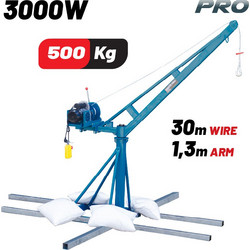 BORMANN Pro BPA6100 Ηλεκτρικό Παλάγκο (Γερανάκι) με Βάση,500kg,με Θερμικό Διακόπτη 077343