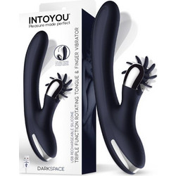 IntoYou Darkspace Δονητής Rabbit 24cm Μαύρος