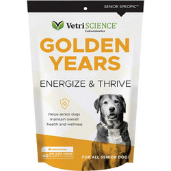 VetriScience Golden Years Energize & Thrive Συμπλήρωμα Διατροφής Ηλικιωμένου Σκύλου για Ενέργεια & Τόνωση 60 Δισκία