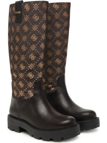 GUESS SHOES FLFYNNFAL11 DARK BROWN Γυναικείες μπότες