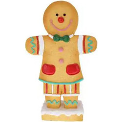 Χριστουγεννιάτικη Φιγούρα Gingerbread από Μελισσοκέρι, Επιτραπέζιο Διακοσμητικό, 36x11x55 cm Αγόρι - Aria Trade