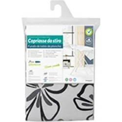 Σιδερόπανο Υφασμάτινο με λάστιχο 42x120 cm Λευκό με μαύρα λουλούδια 5200887