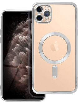 Θήκη ELECTRO MAG COVER συμβατή με MagSafe για IPHONE 11 Pro Max Ασημί
