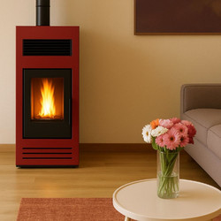 Mytherm Angela TA Pro 12 Bordeaux Σόμπα Pellet Αερόθερμη 12kW