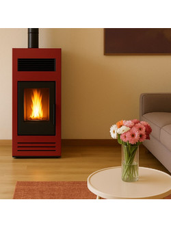 Mytherm Angela TA Pro 12 Bordeaux Σόμπα Pellet Αερόθερμη 12kW