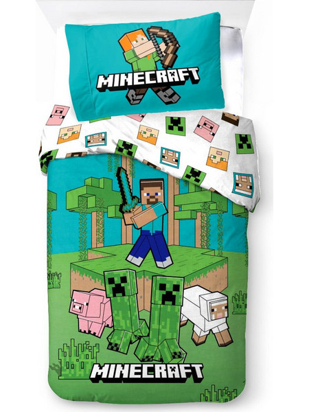 Minecraft Jungle Explore bedding set 140x200cm, 70x90 cm