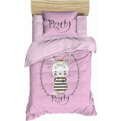 Kipper Flamingo Pretty Σετ Βρεφικά Σεντόνια Κούνιας Βαμβακερά 125x170 Pink