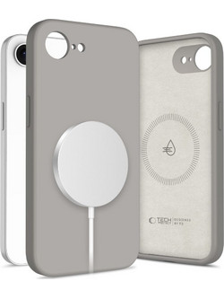 Tech-Protect Silicone MagSafe Case for iPhone 16e / 17e - Gray